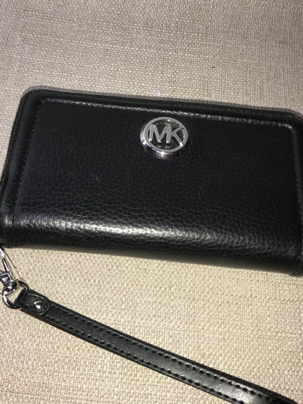 Michael Kors Fulton Carry All Wallet Wristlet Black/silver